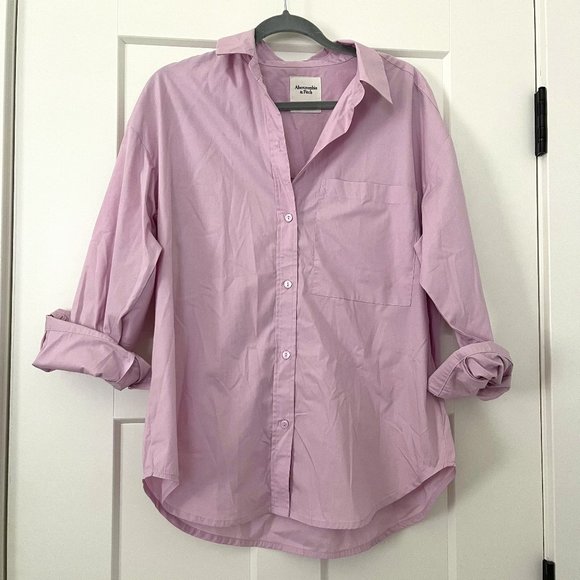 Abercrombie Oversized Poplin Button-Up Shirt - Picture 1 of 2